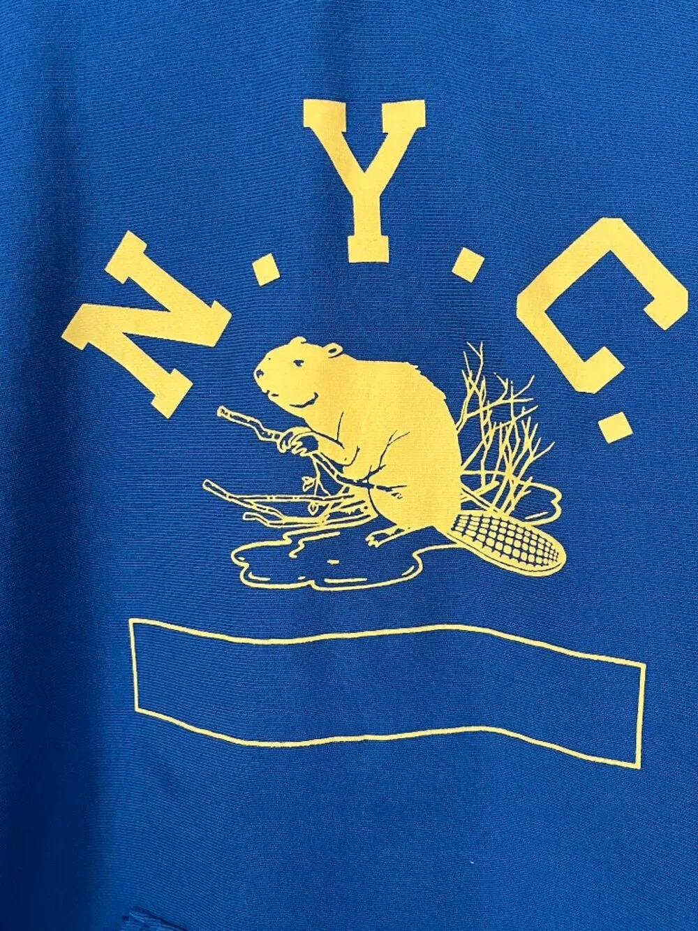 J. Crew Heavyweight NYC Beaver Hoodie In Porter Blue, Size L